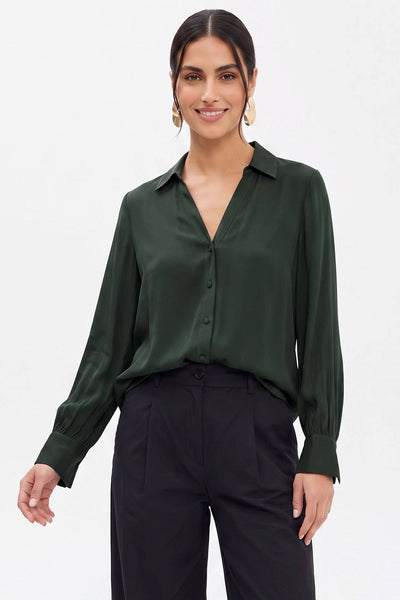 Neck Shirt With Open Seam Sleeve: Mauve / S