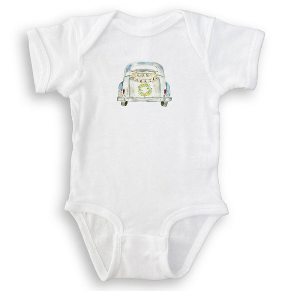 Just Married Car Tea Towel