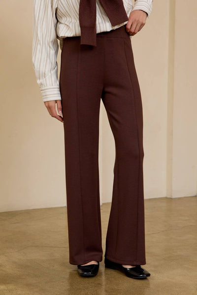 Scuba Wide Leg Pants: Brown