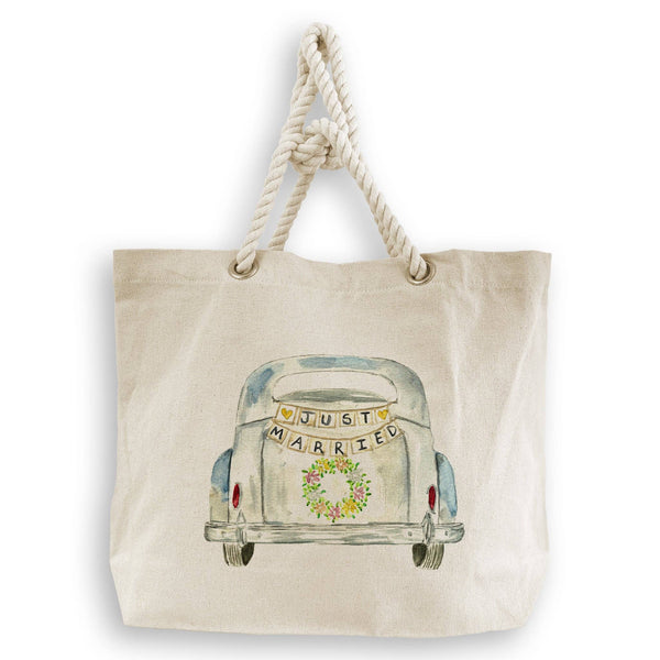 Just Married Car Tea Towel