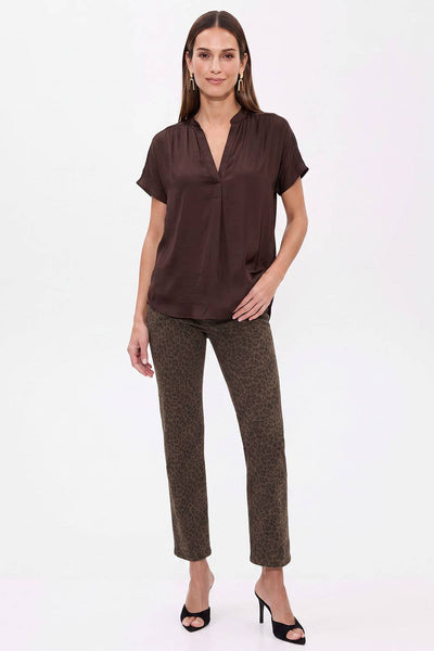 Drop Shoulder Regular Blouse: Khaki / L