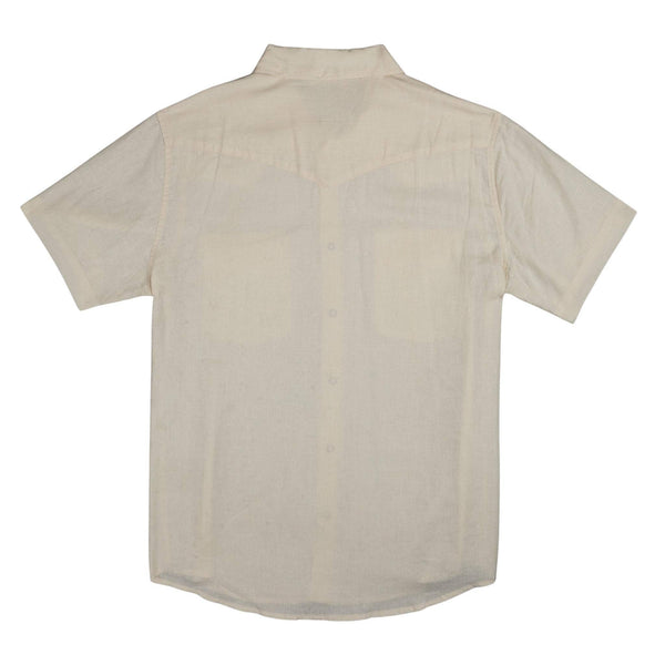 The Wyatt Pearl Snap Short Sleeve Solid Shirt: Antique White / XX-Large