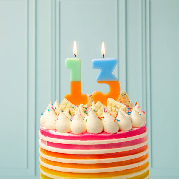 Multicolored Number Candles