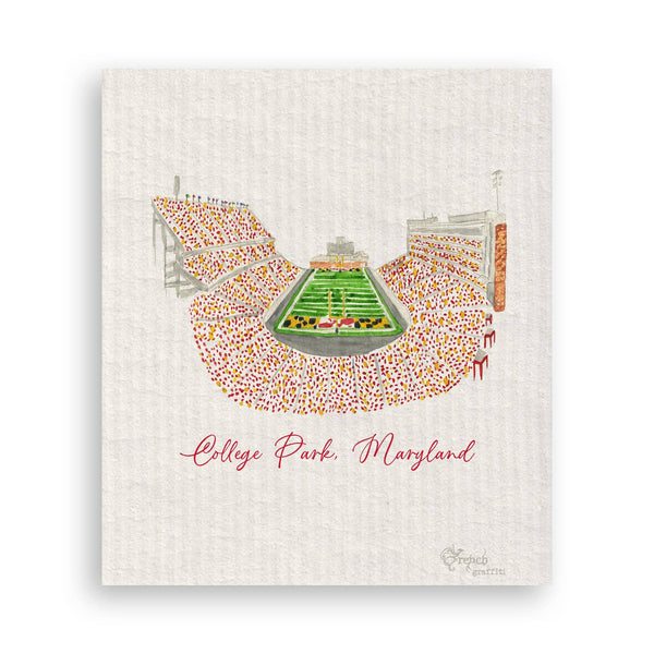University of Maryland Football Stadium Dishtowel / Keep Words / -
