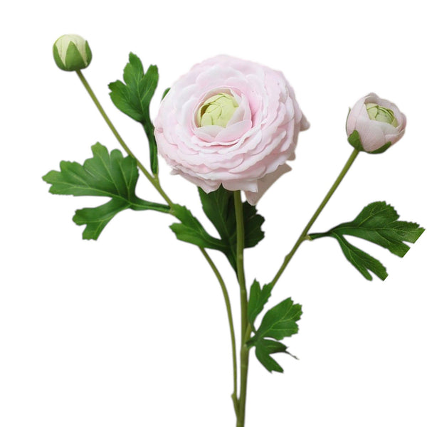 18"-Ultra Realistic Artificial Real Touch Ranunculus: Begonia Pink