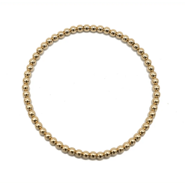 3mm Gold Filled Karma waterproof bracelet: 7"
