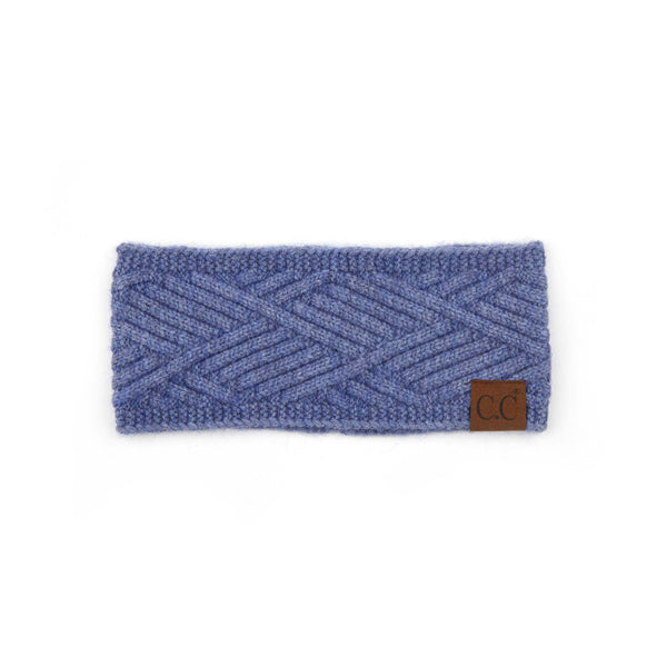 C.C Diagonal Stripe Crisscross Pattern Headwrap: Taupe