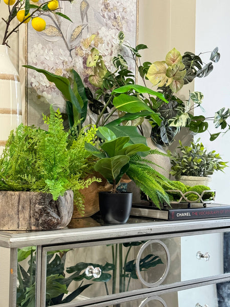 Realistic & Ultra-Soft Touch-21 Leaves-Artificial Fern Bush: Style C