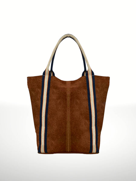Melody Suede Leather Tote Bag 221890: Dark red
