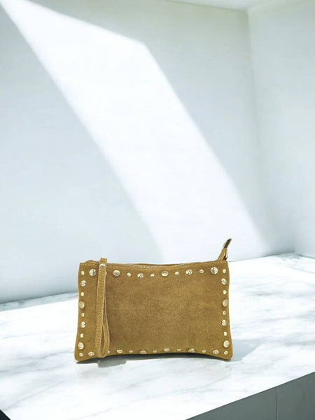 Uniles 250315 suede leather handbag: Leather