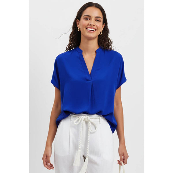 Drop Shoulder Regular Blouse: Khaki / M