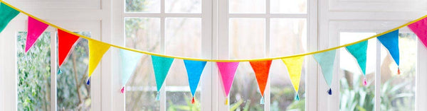 Rainbow Fabric Bunting Decoration - 10ft