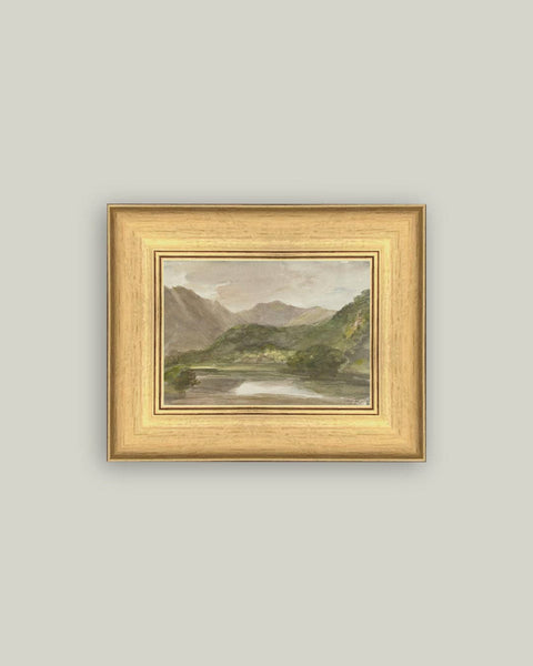 Lake District Framed Antique Art: 11x9