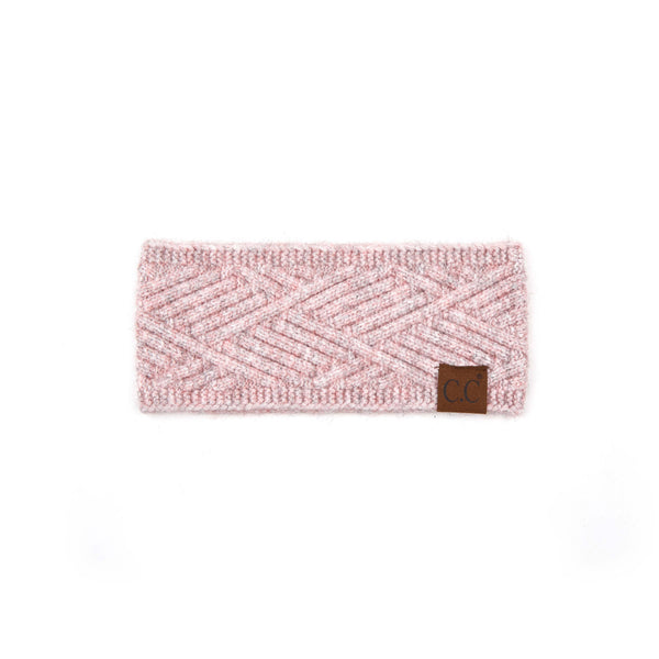 C.C Diagonal Stripe Crisscross Pattern Headwrap: Beige