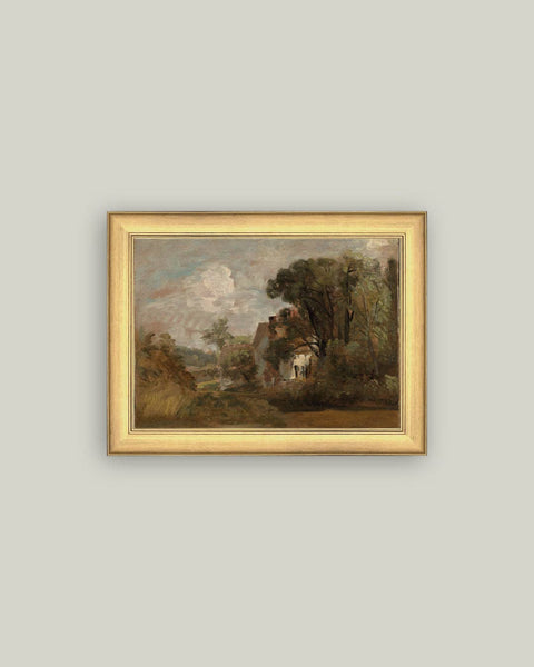 Willy Lott's House Framed Antique Art: 17x13