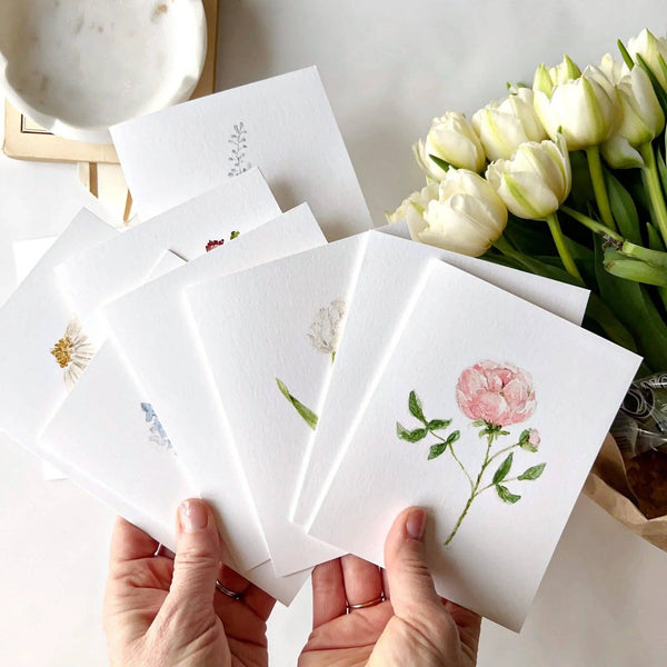 Garden flowers assorted notecard: Set of 8