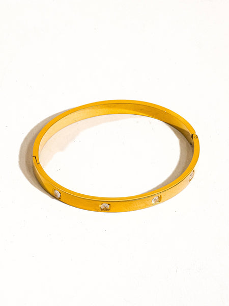 Classic CZ Bangle Gold