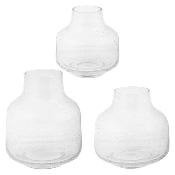 Bubble Glass Vase: Clear
