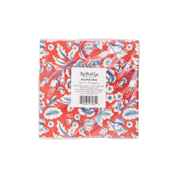 Floral Paper Cocktail Napkin