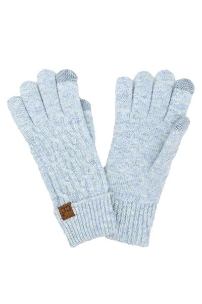 C.C Chain Link Cable Gloves: Gray