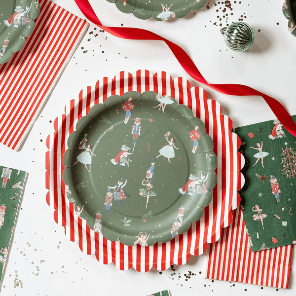 Red & White Candy Stripe Guest Napkins (24pcs)