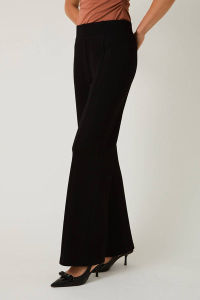 Scuba Wide Leg Pants: Black
