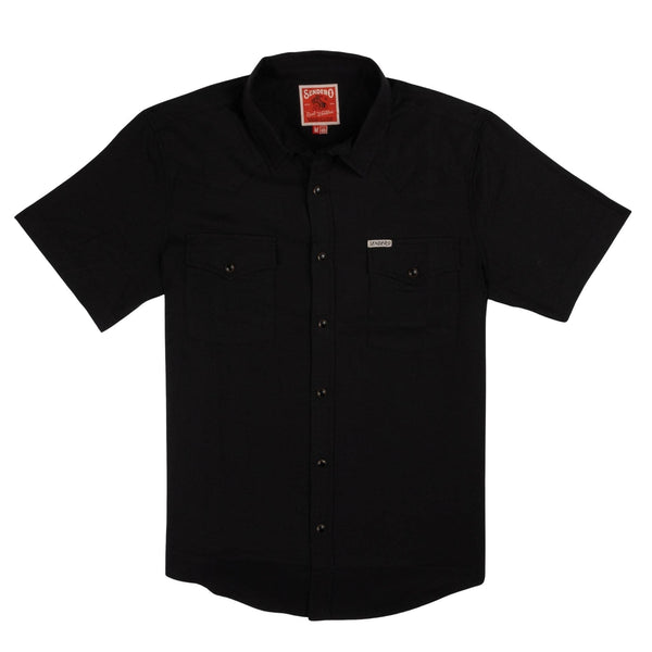The Wyatt Pearl Snap Short Sleeve Solid Shirt: Antique White / XX-Large