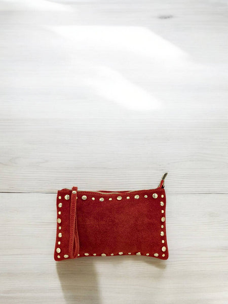 Uniles 250315 suede leather handbag: Leather