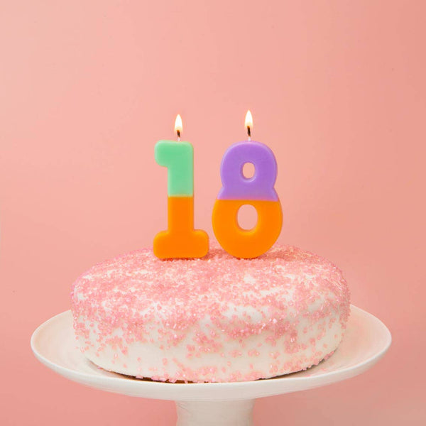 Multicolored Number Candles