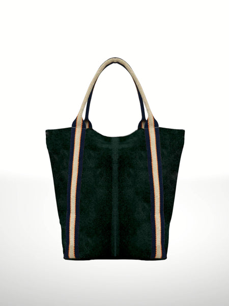 Melody Suede Leather Tote Bag 221890: Dark red