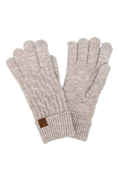 C.C Chain Link Cable Gloves: Gray