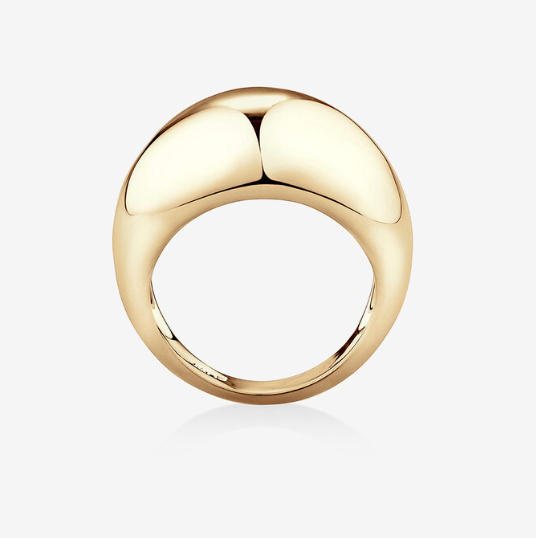Max Dome Ring- Stainless Steel Waterproof 14K: Silver / 8