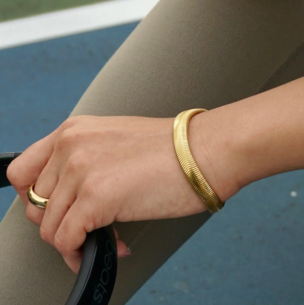 Snake Wheat Herringbone. Softest Steel bracelet: Silver
