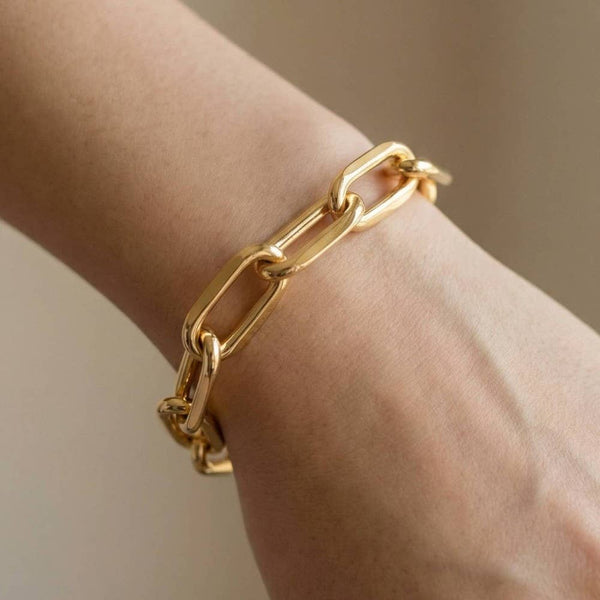 Cable Link Chain Bracelet - Gold