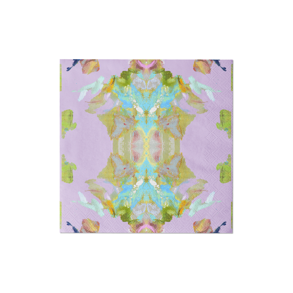 Stained Glass Lavender Cocktail Napkins