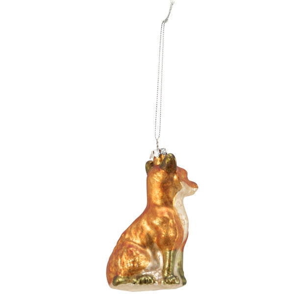 Fox Glass Ornament