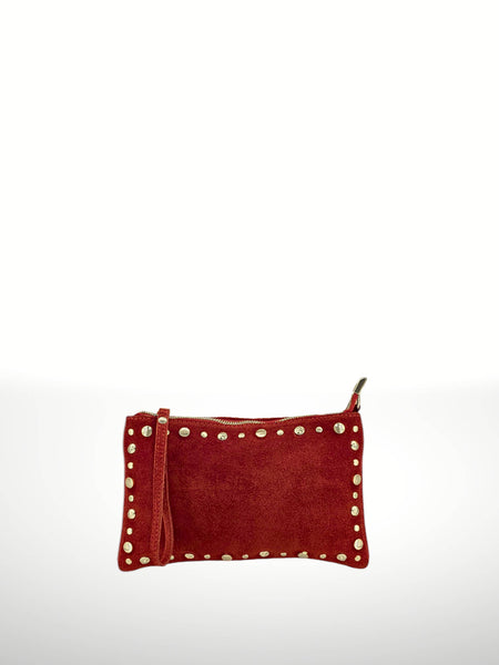 Uniles 250315 suede leather handbag: Leather