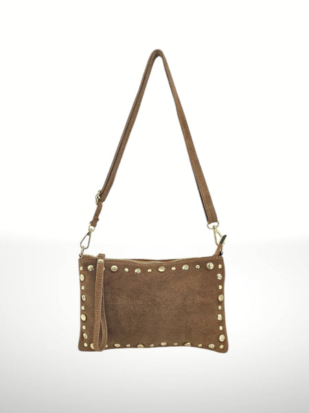 Uniles 250315 suede leather handbag: Leather