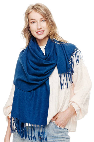 Soft Cashmere Solid Color Fringes Scarf: Heather Taupe