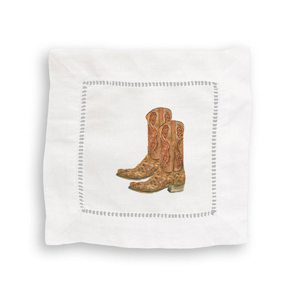 Brown Cowboy Boots: Dishtowel