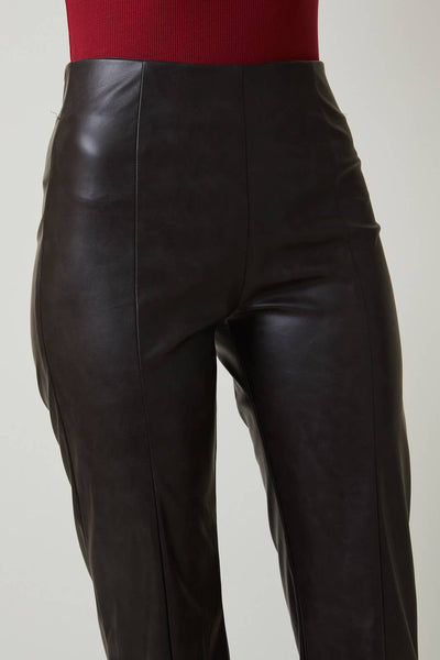 Faded Faux Leather Pants: Charcoal