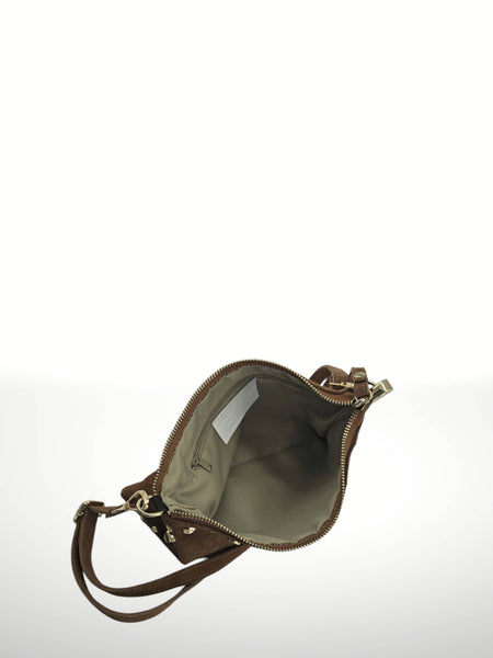 Uniles 250315 suede leather handbag: Leather
