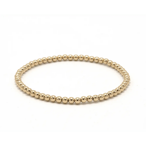 3mm Gold Filled Karma waterproof bracelet: 7"