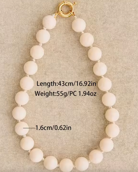 Été Hand Knotted Beaded Necklace  PVD Beads: Lapis / Lobster claw with extender