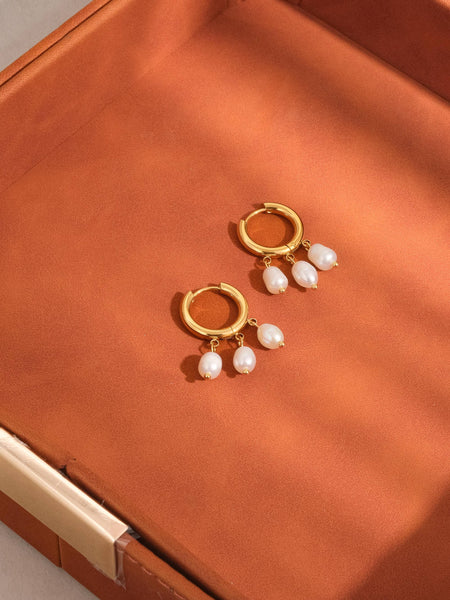 Three Petite Pearl Dangle Earring