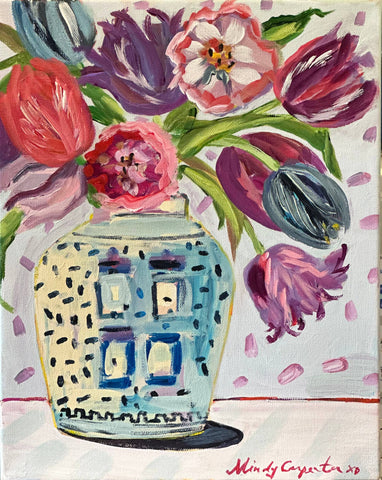 Tulips in Ginger Jar Postcard
