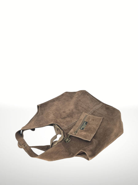 Giannina 221024 Suede Leather Shoulder Bag: Leather