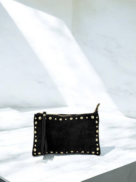 Uniles 250315 suede leather handbag: Leather