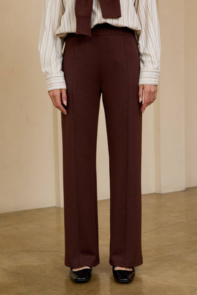 Scuba Wide Leg Pants: Brown