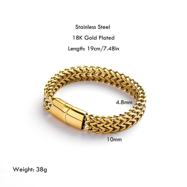 Estate Cuff Bracelet- Magnet Lock-Stainless Steel Bracelet